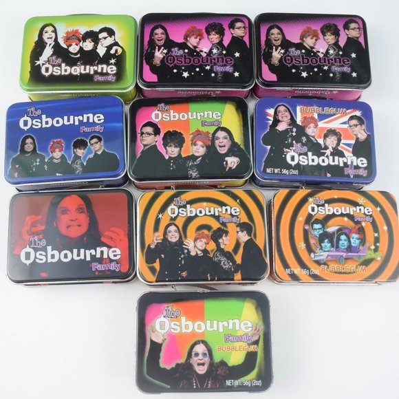 Osbourne Family 2002 Collectible Mini Tin Lunchboxes Complete Set + 4 Extras - Picture 1 of 8
